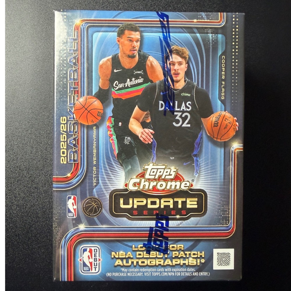 Topps Chrome Update Series 2025/26 Basketball Blaster Box Wembanyama Flagg